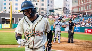 Four under-the-radar prospects to watch in Altoona in 2022 taken at PNC Park (Pirates). Photo by JAK KERLY / GREENSBORO GRASSHOPPERS